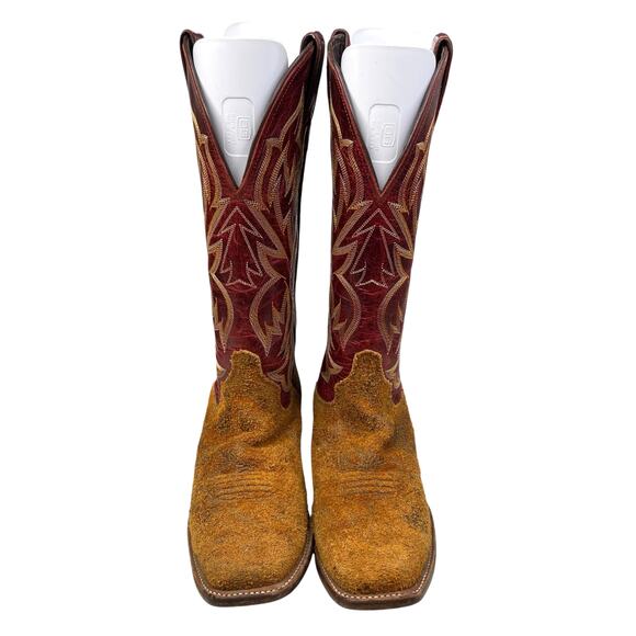 Justin Women’s Bent Rail Burnt Copper Picasso Suede Cowgirl Boots Size US 7.5 B - Picture 7 of 10
